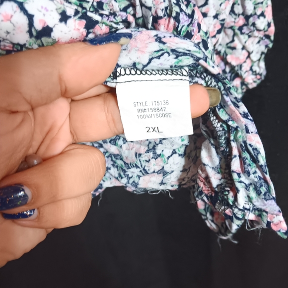 Wild Jasmine floral blouse size 2XL - Picture 5 of 6